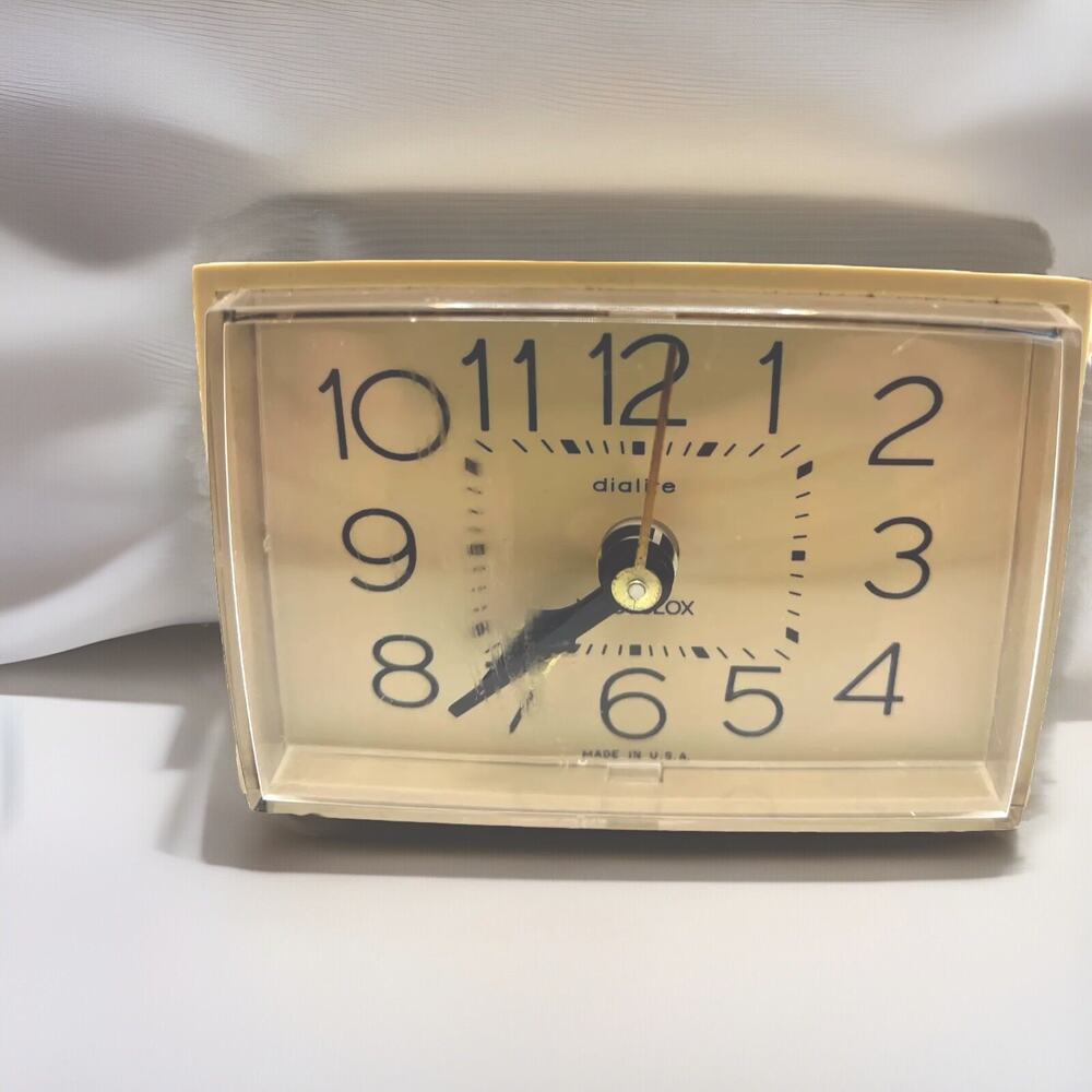Vintage MCM Westclox Dialite Bold II Electric Alarm Clock Model 22190 - Works